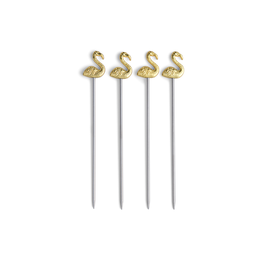 Lily Flamingo Cocktail Picks Set of 4