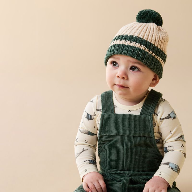 Moss Green Organic Cord Overall