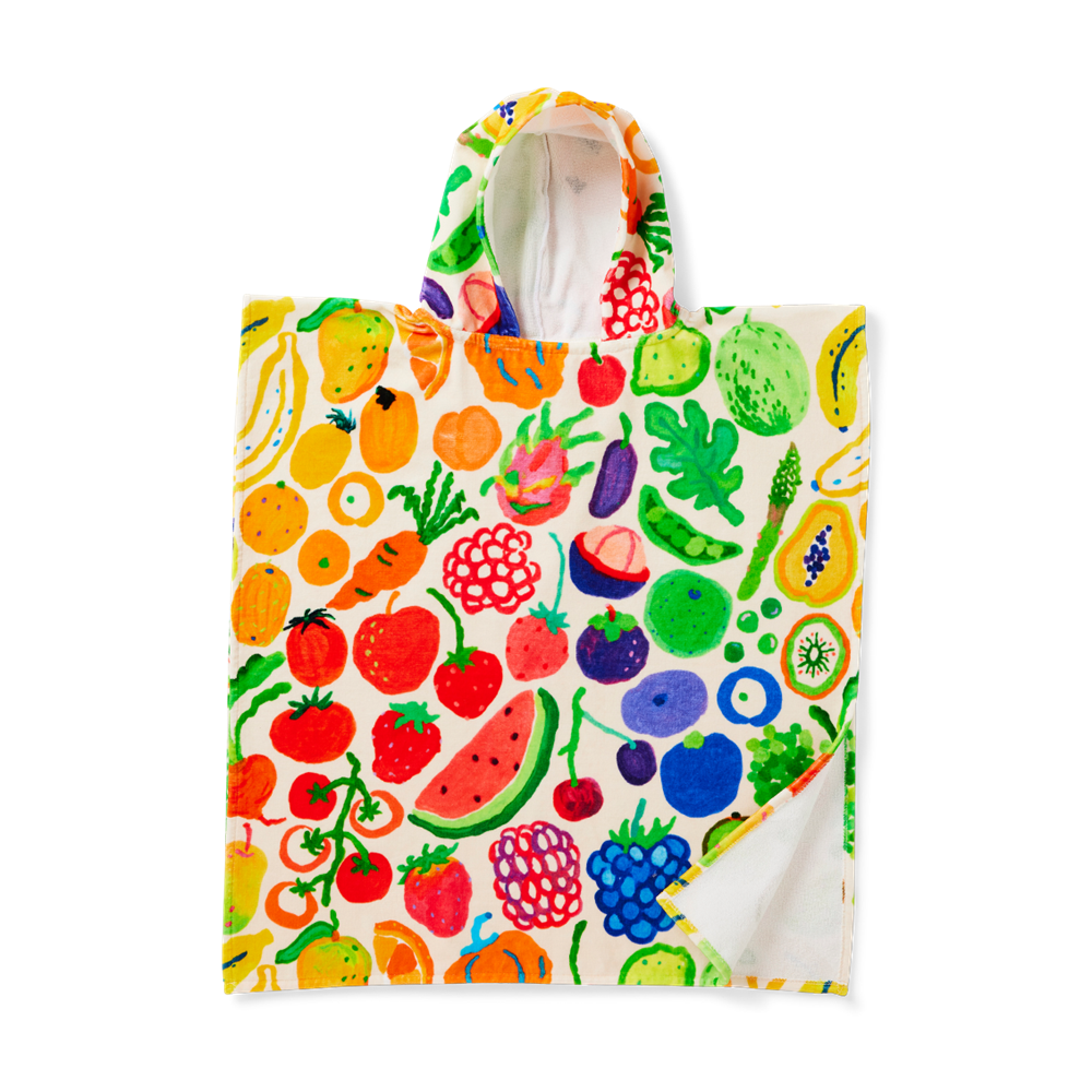 Eat The Rainbow Kids Hooded Towel