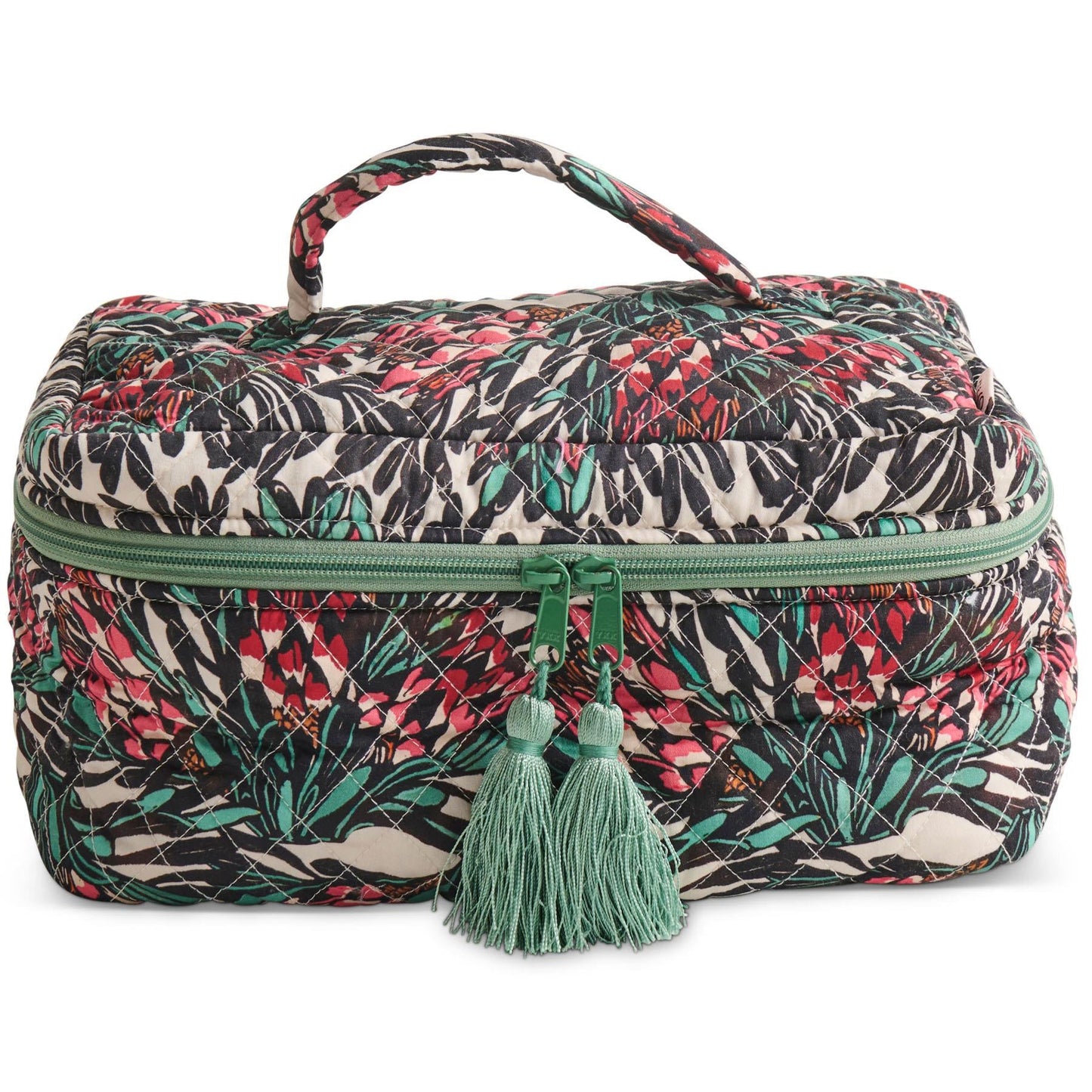 Protea Party Quilted Cotton Toiletry Case