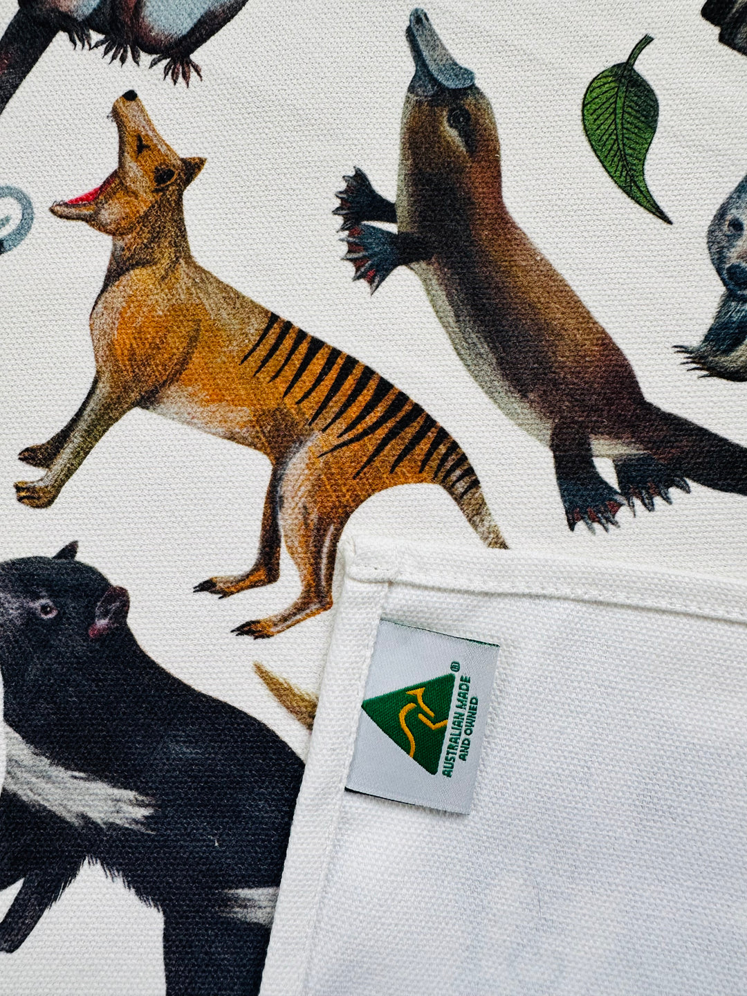 Tasmanian Animals Tea Towel