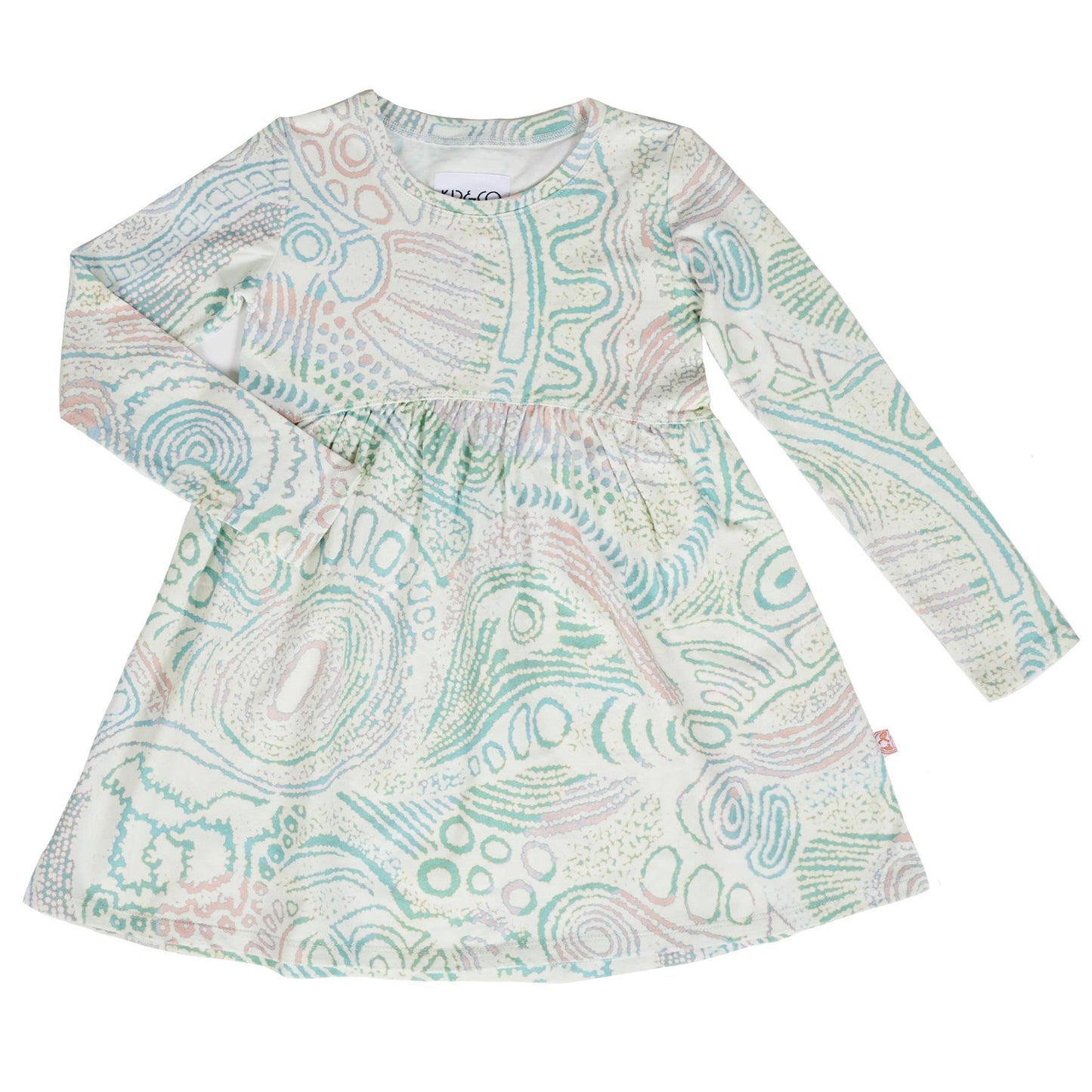 Tjala Tjukurpa Pastel Long Sleeve Everyday Dress
