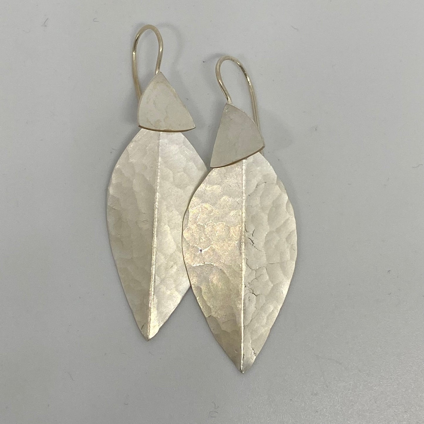 Single Leaf Silver Earrings