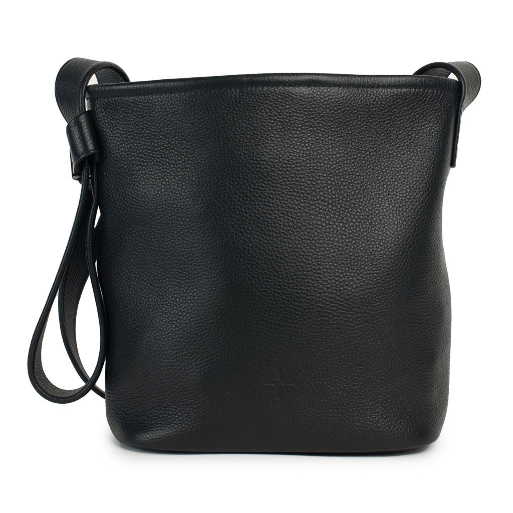 Brooke Bucket Bag Pebbled Black