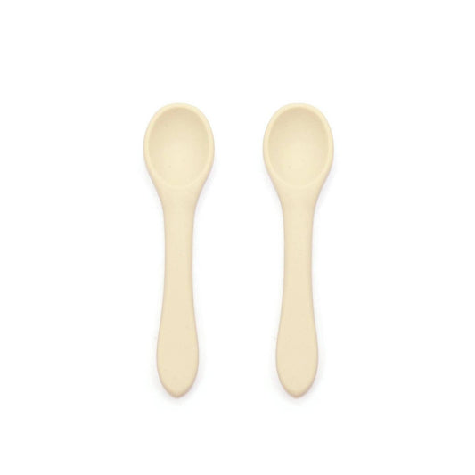 Silicone Baby Spoons 2 Pack Coconut