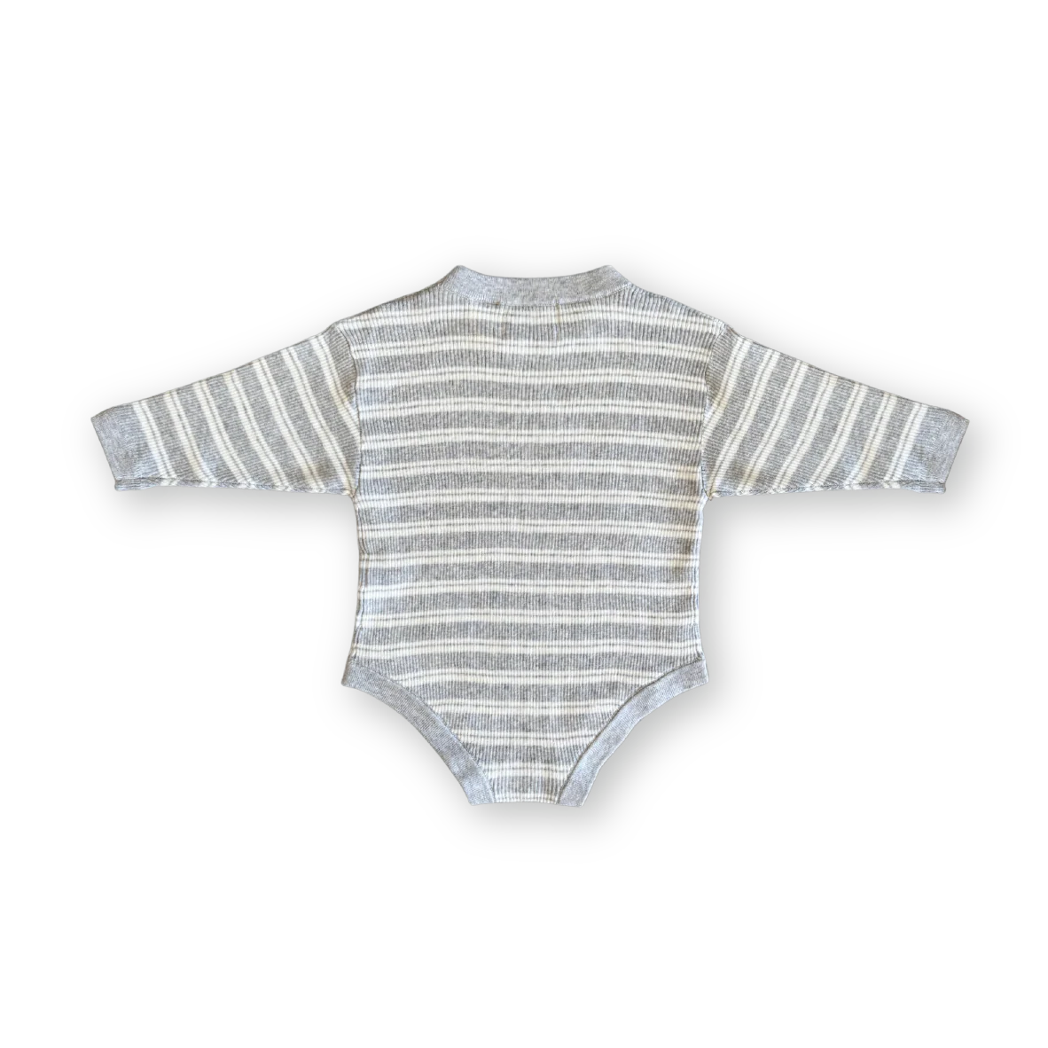 Milk & Grey Striped Organic Baby Romper