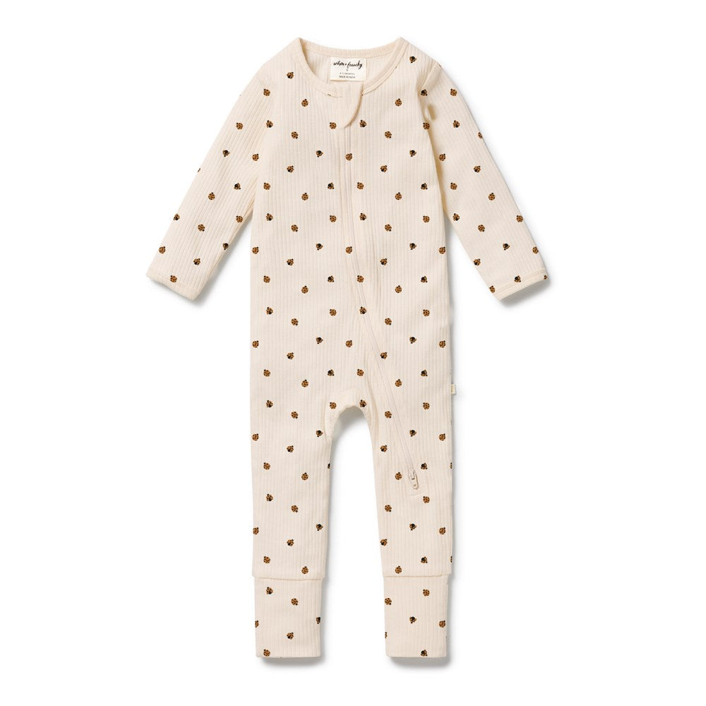 Little Lady Bugs Organic Zipsuit