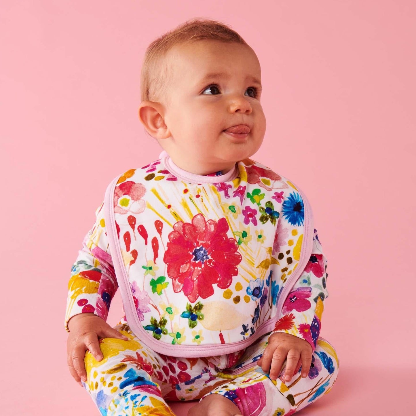 Field of Dreams in Colour Organic Cotton Bib