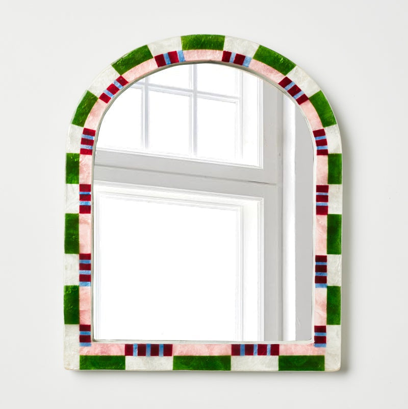 Bloom Nouveau Check Mirror
