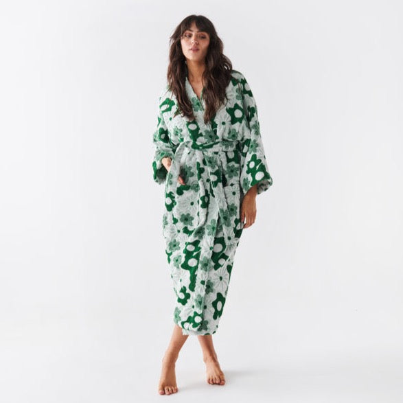 Green House Embossed Terry Bath Robe