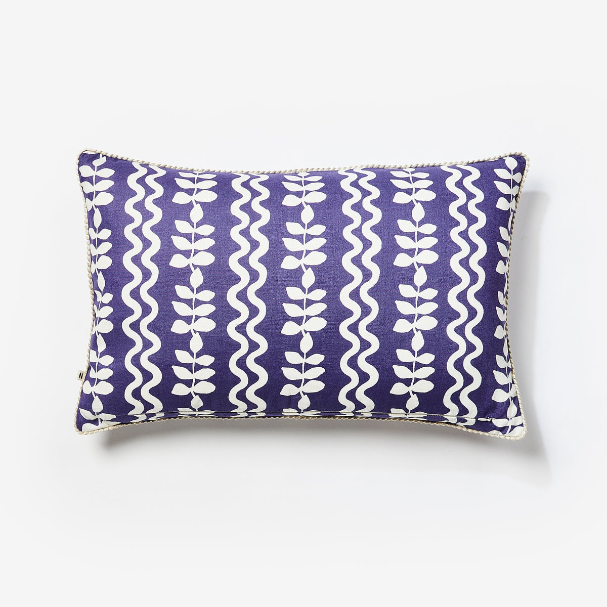 Ferns & Waves Yves Klein Blue Cushion 60x 40cm