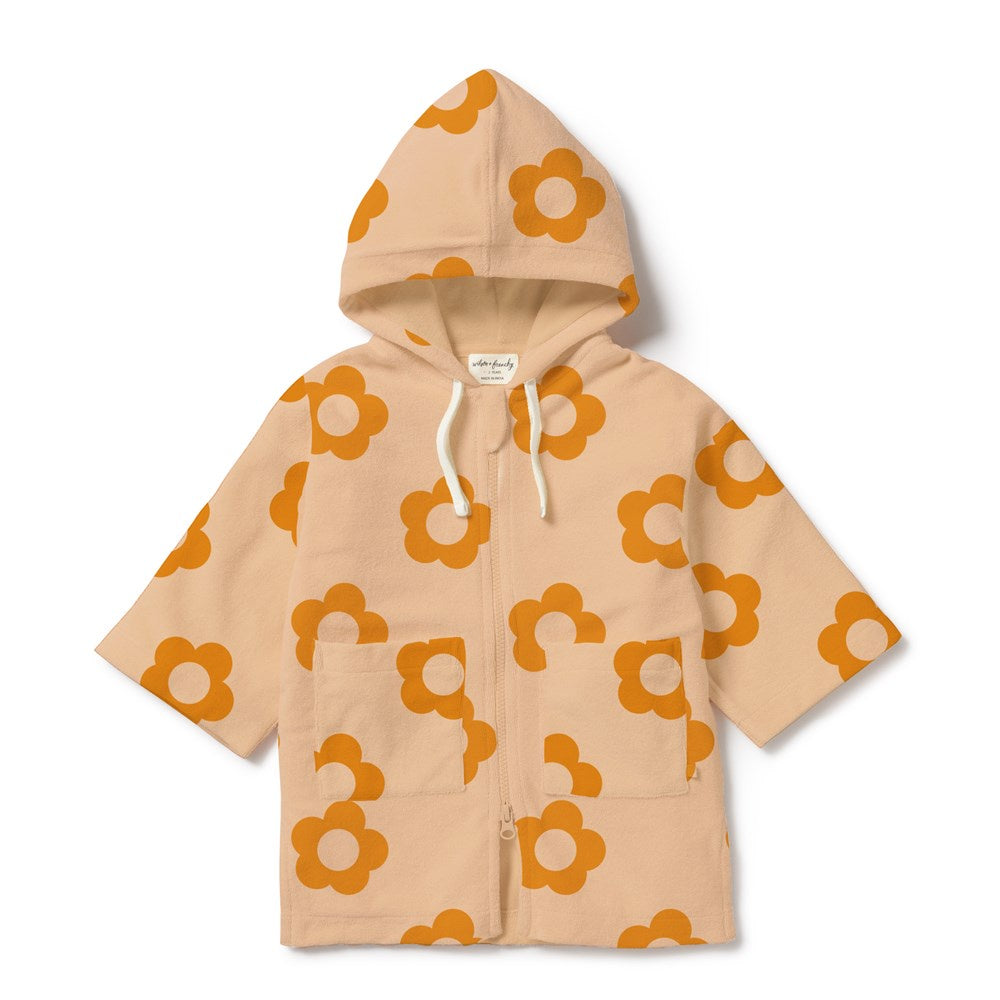 Daisy Glow Organic Terry Baby & Kids Hooded Towel