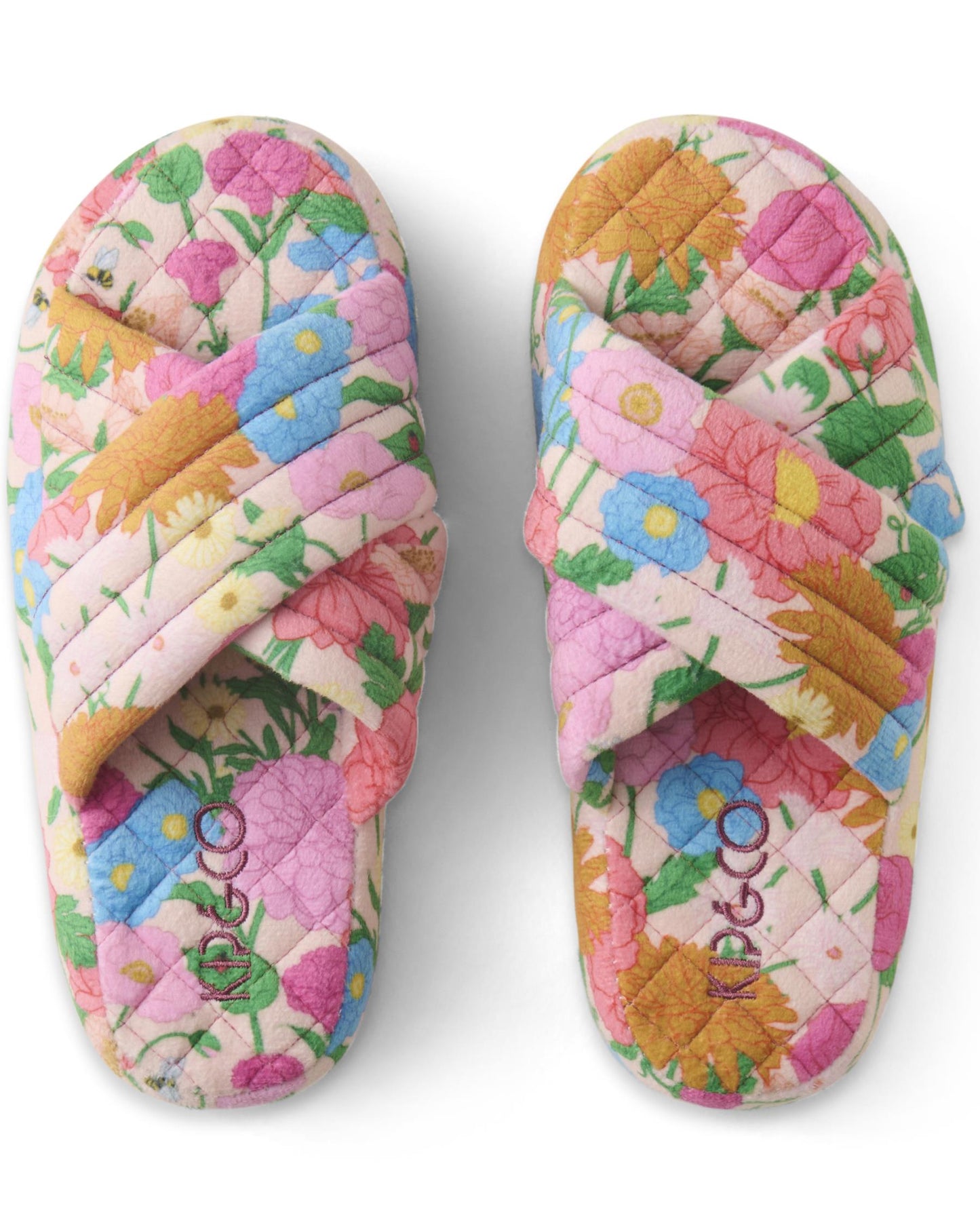 Follow The Sun Quilted Velvet Adult Slippers
