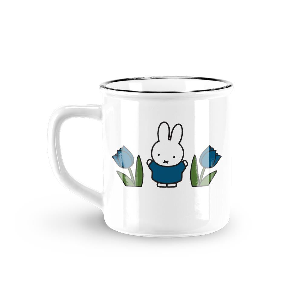 Blue Tulips Miffy Retro Ceramic Mug