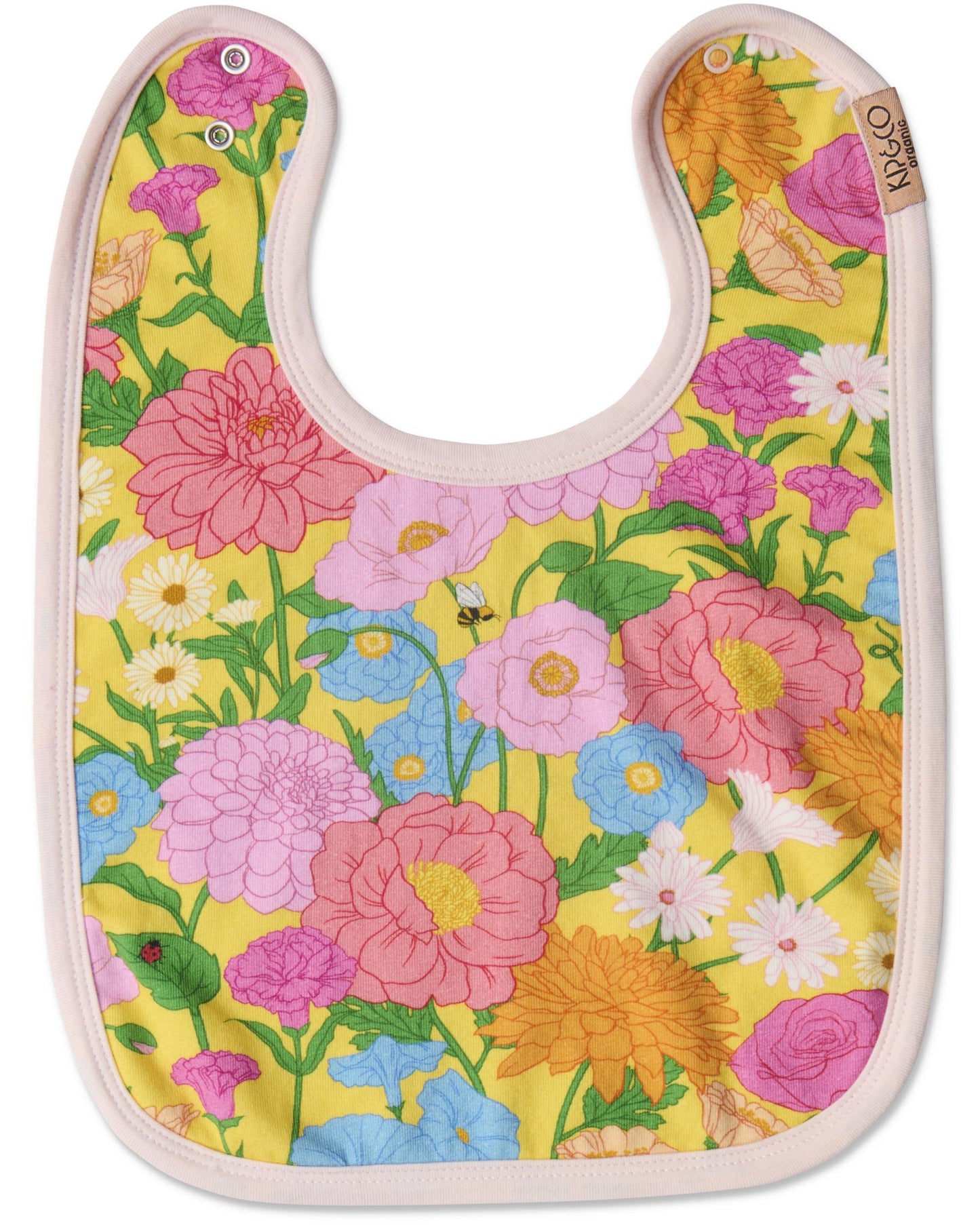 Follow The Sun Yellow Organic Cotton Bib
