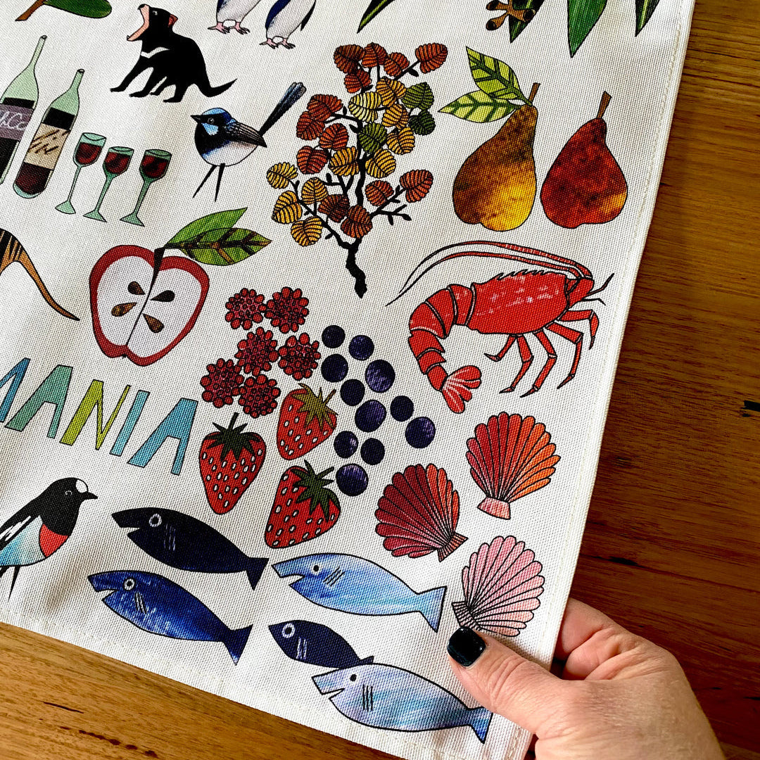 Tasmanian Icons Tea Towel