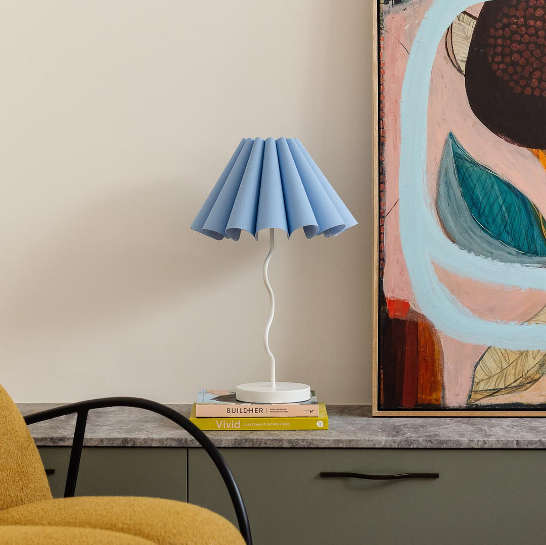 Cora Table Lamp Blue/White