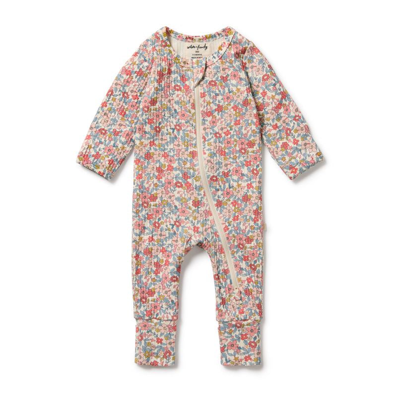 Summer Bloom Organic Zipsuit