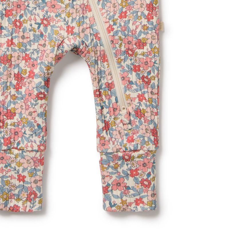 Summer Bloom Organic Zipsuit