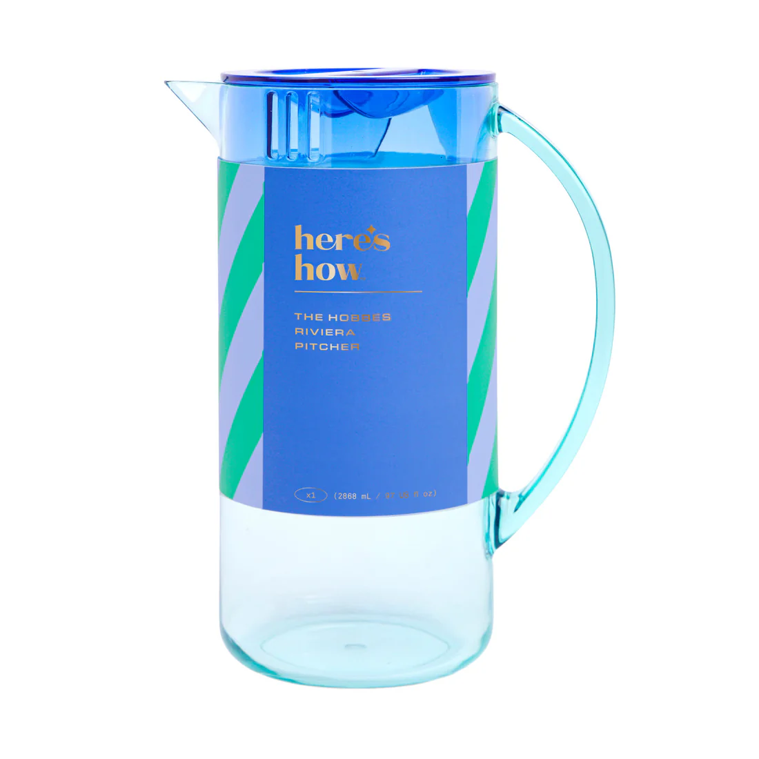 Hobbes Pitcher Mint & Cobalt