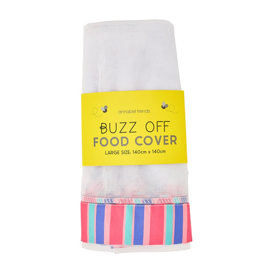 Buzz Off Food Cover Holiday Stripe