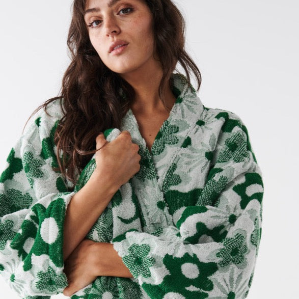 Green House Embossed Terry Bath Robe