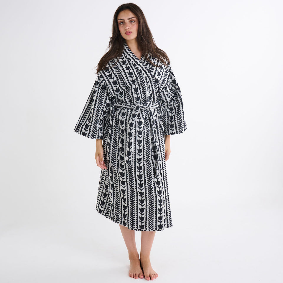 Flower Chain Terry Bath Robe