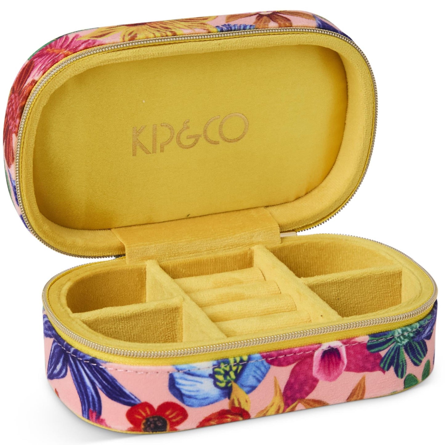 Wild Flowers In Bloom Travel Velvet Jewellery Box