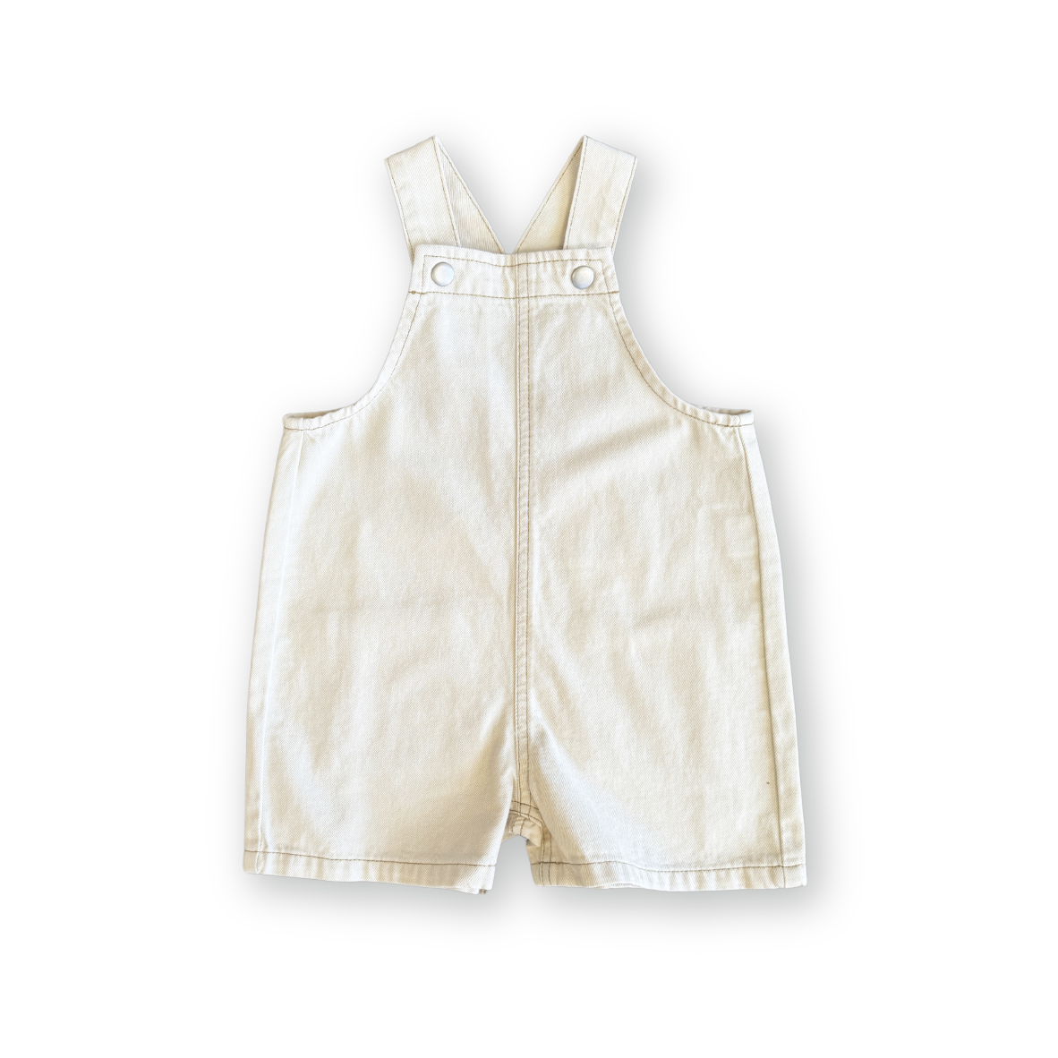 Milk Organic Everyday Twill Short Baby Overalls