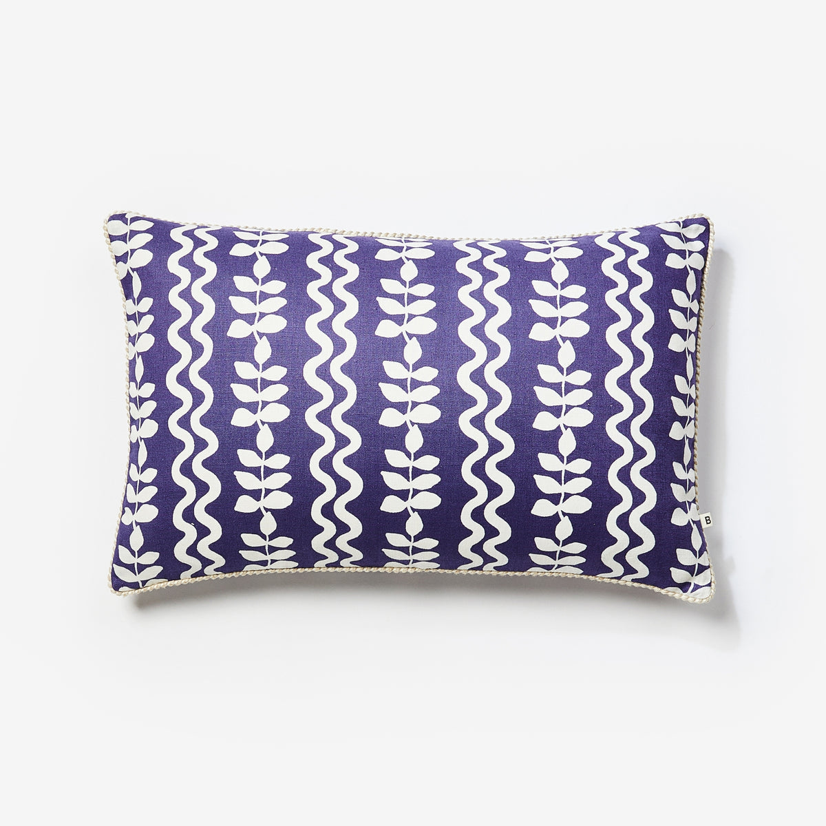 Ferns & Waves Yves Klein Blue Cushion 60x 40cm