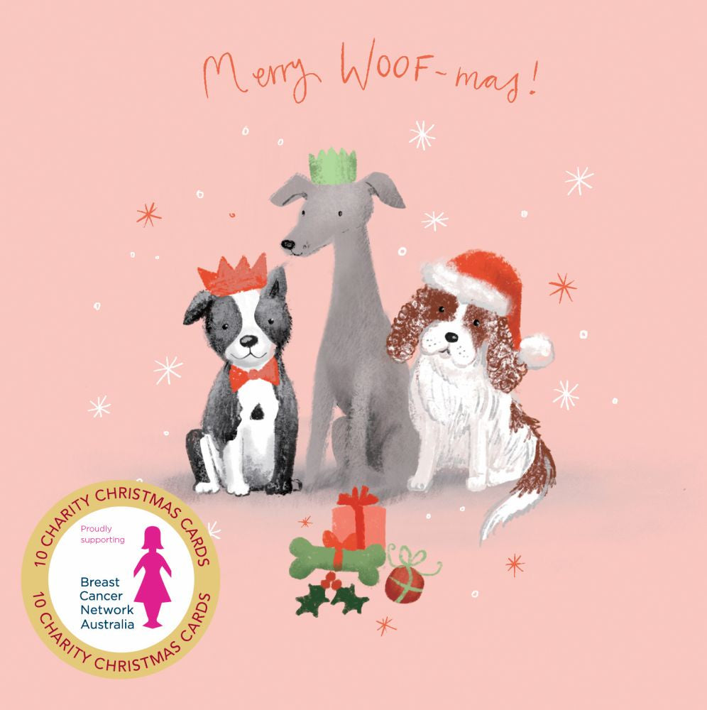 Dog Presents Charity Christmas Cards Set of 10