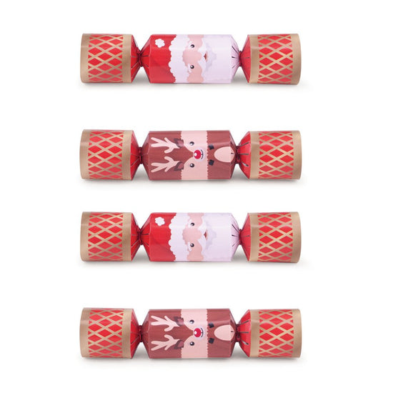 Santa & Reindeers - 8 Mini Crackers