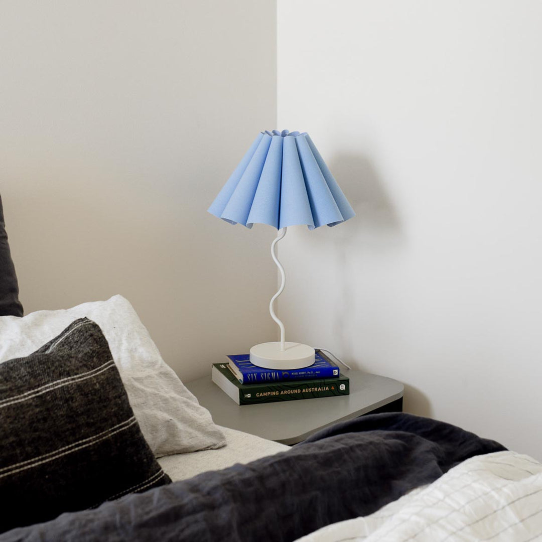 Cora Table Lamp Blue/White
