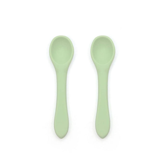 Silicone Baby Spoons 2 Pack Mint