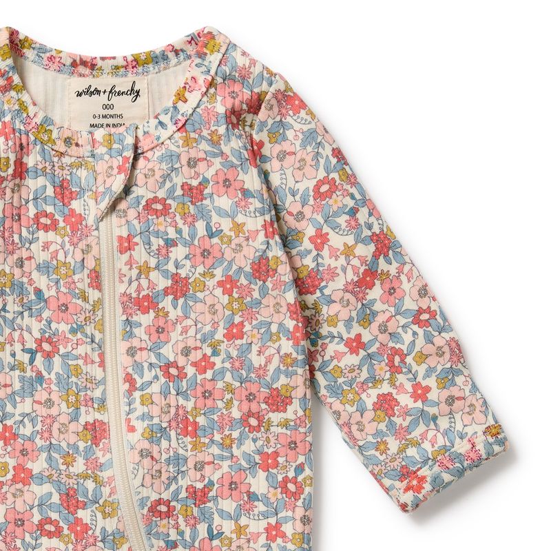 Summer Bloom Organic Zipsuit