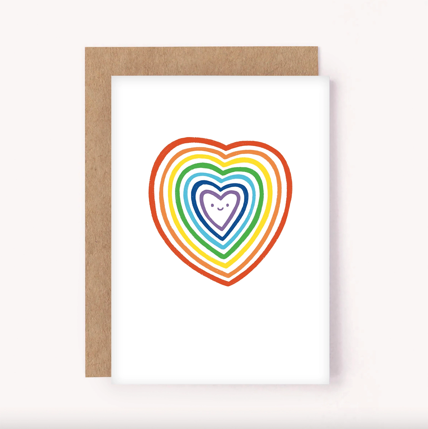 Rainbow Love Heart Greeting Card