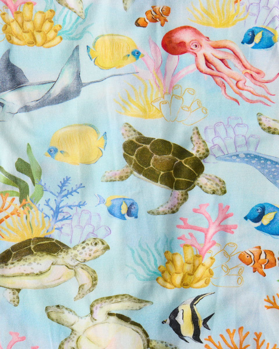 Reef Life Organic Long Sleeve Zip Romper
