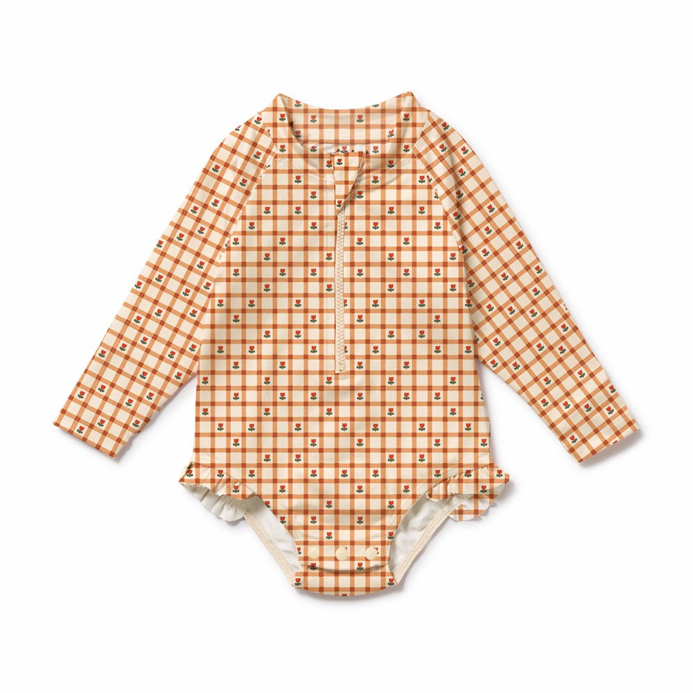 Checkerberry Long Sleeved Baby & Kids Swimsuit
