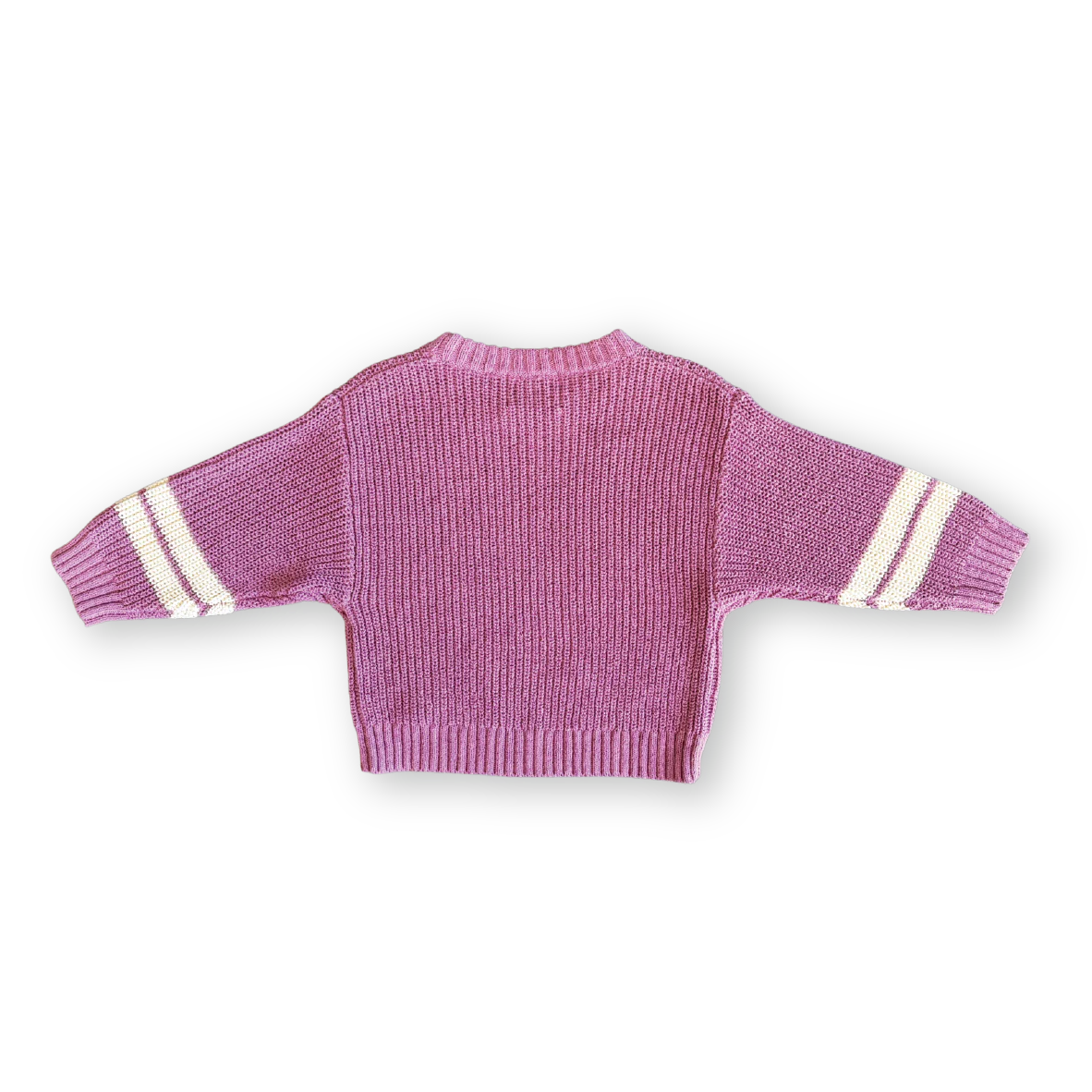 Chunky Rib Baby Pull Over Raspberry