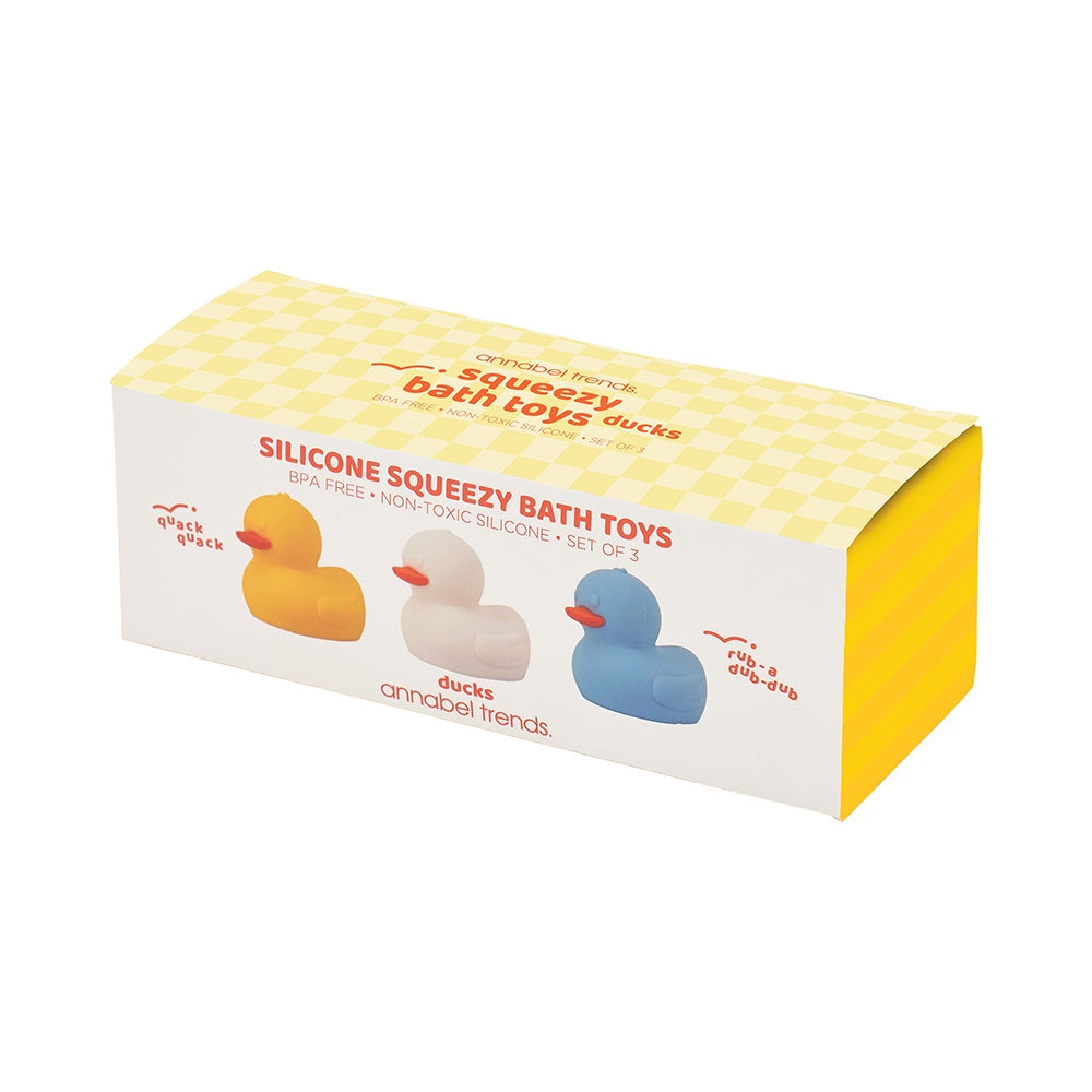 Ducks Silicone Squeezy Bath Toys Set of 3