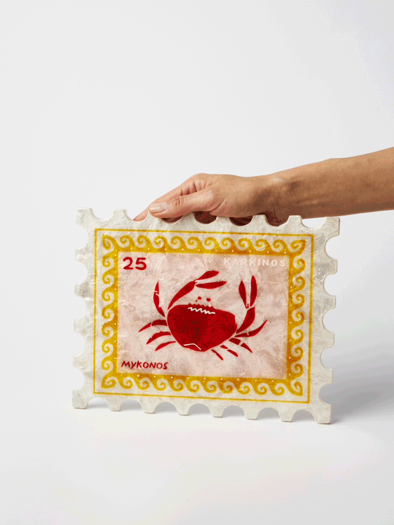 Sunroom Crab Stamp Wall Art