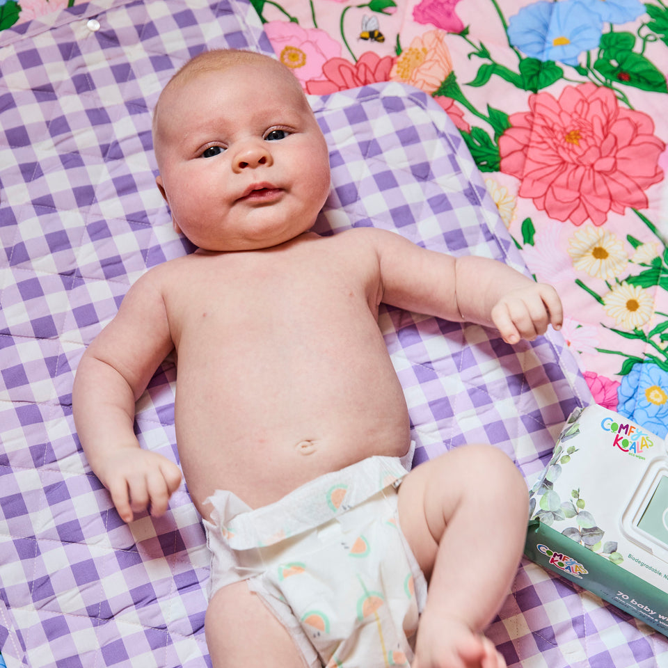 Follow The Sun Yellow Baby Change Mat