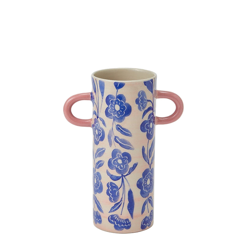 Griffe Blue Floral Bud Vase