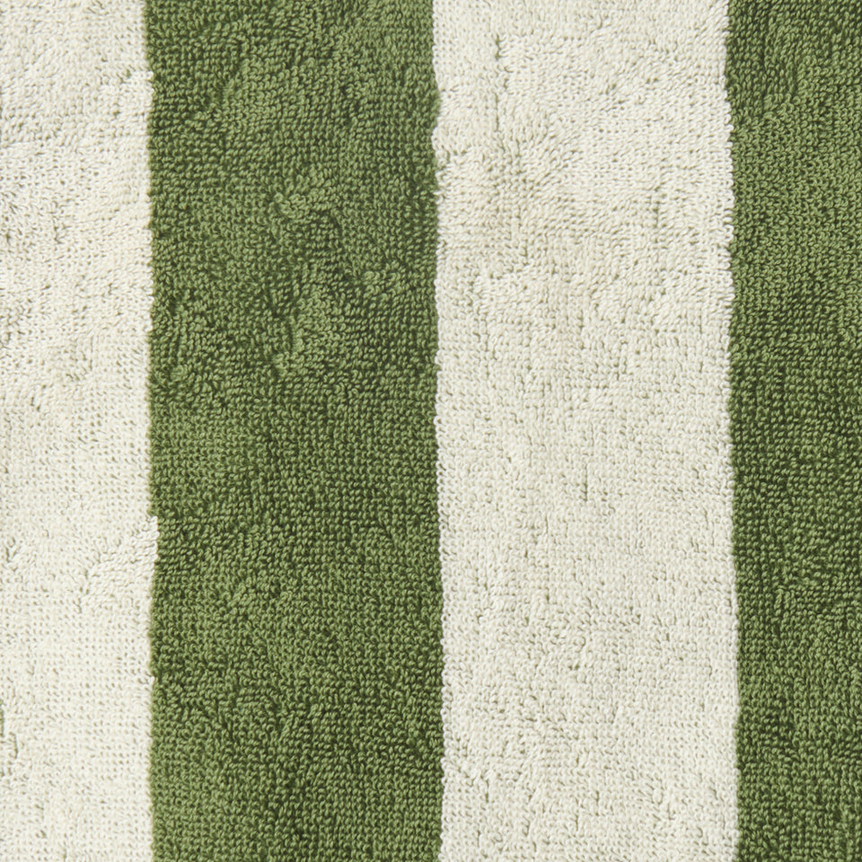 Moss Stripe Terry Bath Robe