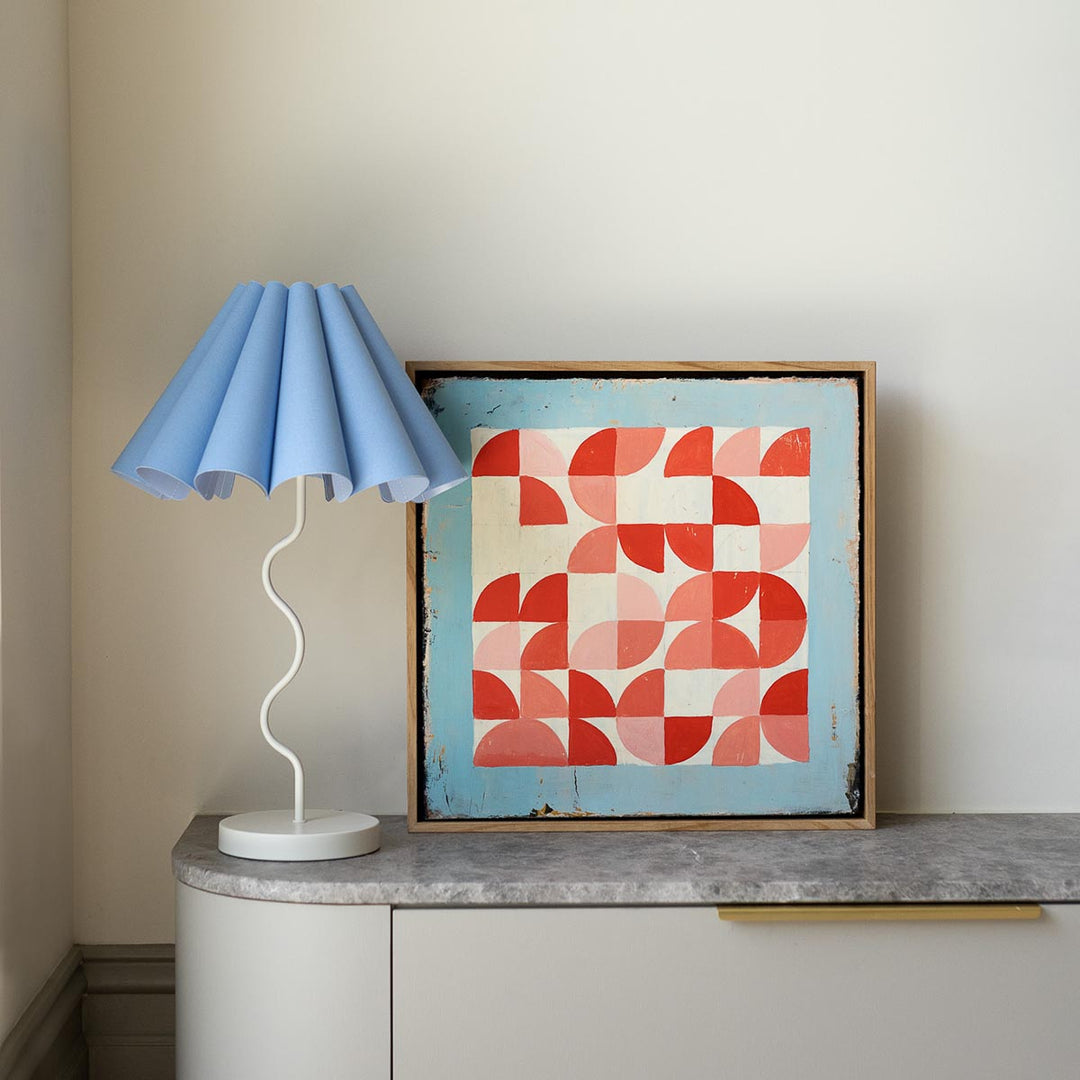 Cora Table Lamp Blue/White