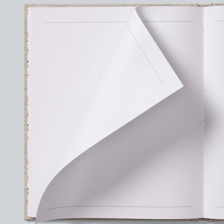 Guest Book Grey Linen