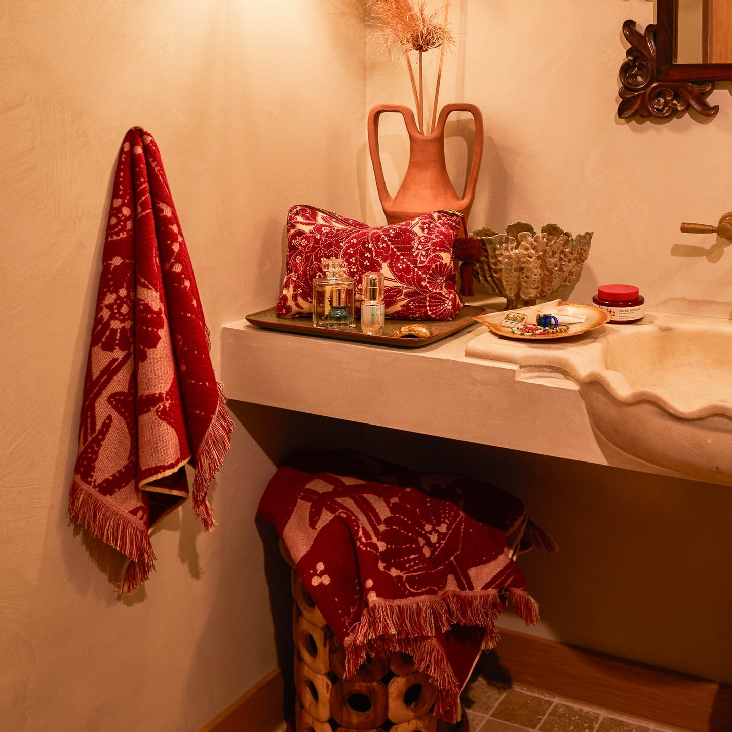 Crimson Lucia Hand Towel
