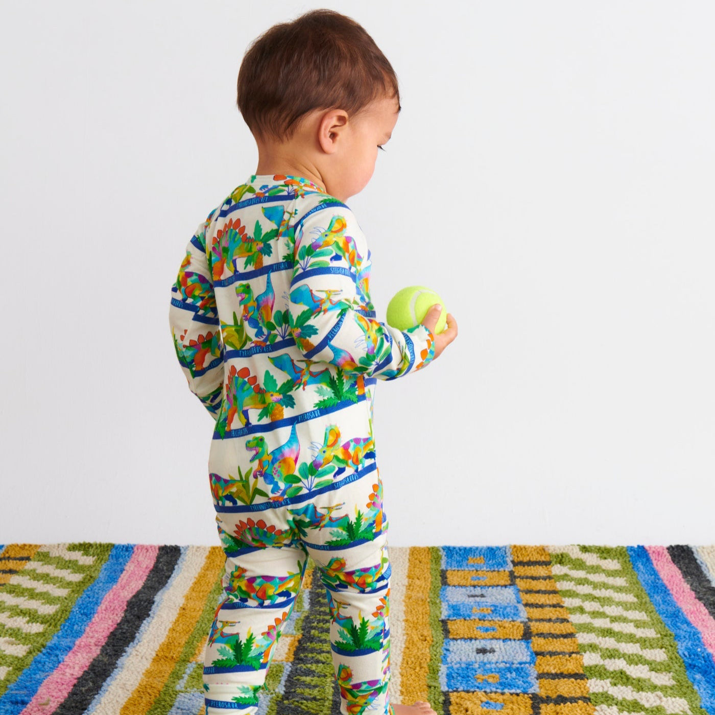 Dino Safari Organic Long Sleeve Zip Romper