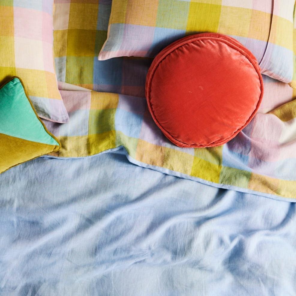 Watermelon Velvet Pea Cushion