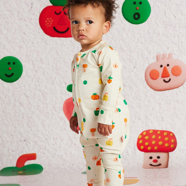 Teeny Tiny Veg Long Sleeve Romper